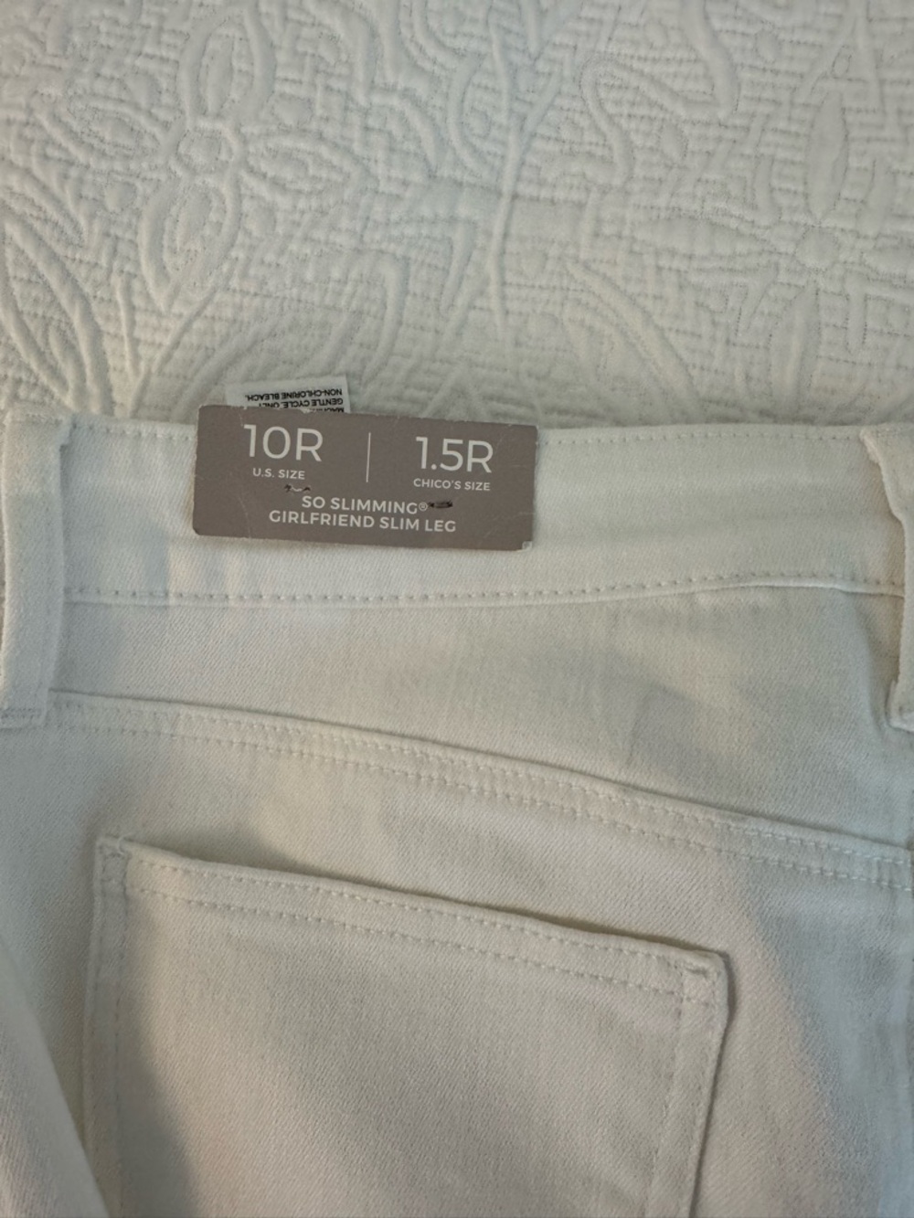 Chico's White Straight-Leg Jeans - Picture 2 of 4